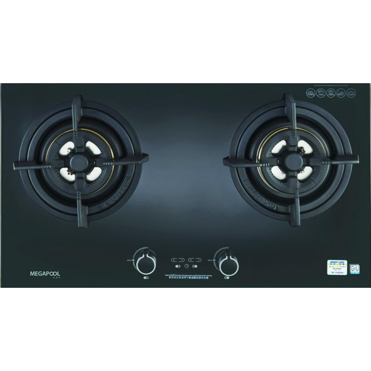 Megapool 美格浦 M28L 75厘米 嵌入式雙頭石油氣煮食爐